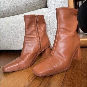 Maguire Avila Clay leather brown Tan Heeled ankle Boots size 38 or women’s 8